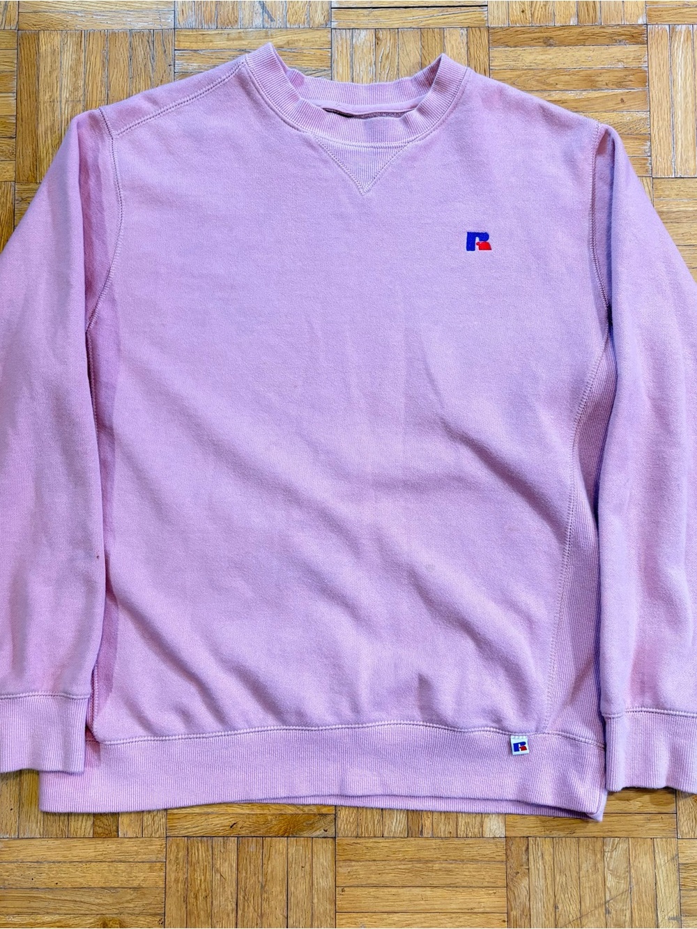 Vintage Russell Athletic Ivory Pink Crewneck Sweater